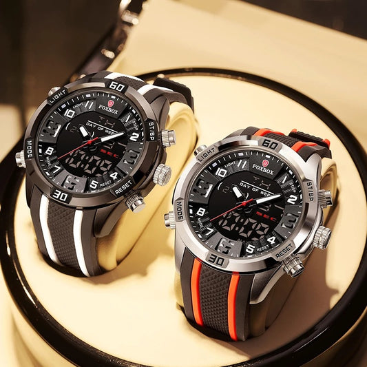 Men's Dual Display Watch Multi-function Chronograph