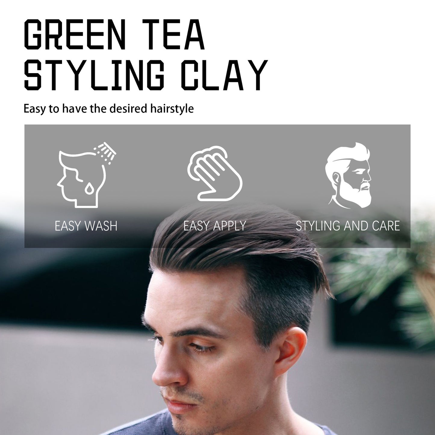 Green Tea Shaping Hair Clay Men's Fluffy Hair Gel