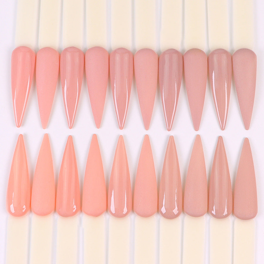 Acrylic Nail Extension Carved Infiltrating Powder Skin Tone Nude Crystal Powder