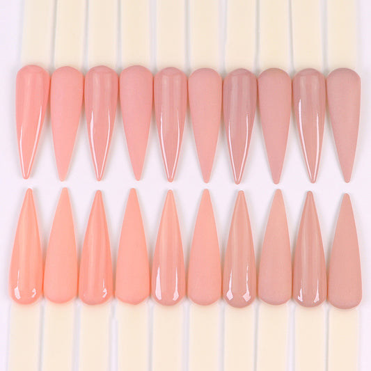 Acrylic Nail Extension Carved Infiltrating Powder Skin Tone Nude Crystal Powder