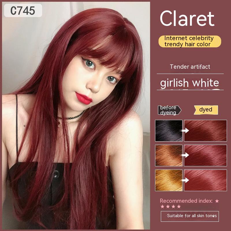 Ammonia-free Hair Color Paste Monochrome Paste Cover White Hair Multi-segment Color One-step Black Tea Gray Blue Black Hair Dye