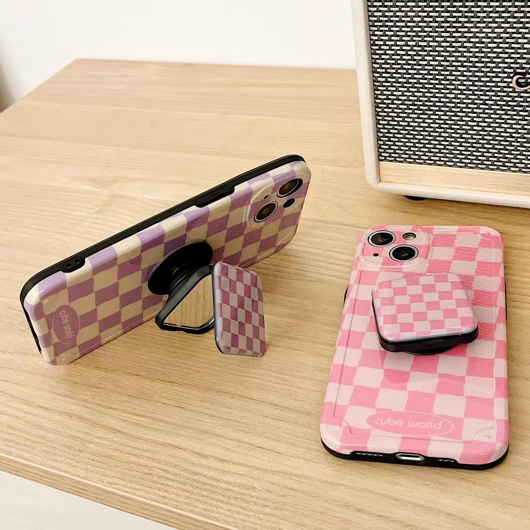 Gentle Color Checkerboard Silicone Phone Case