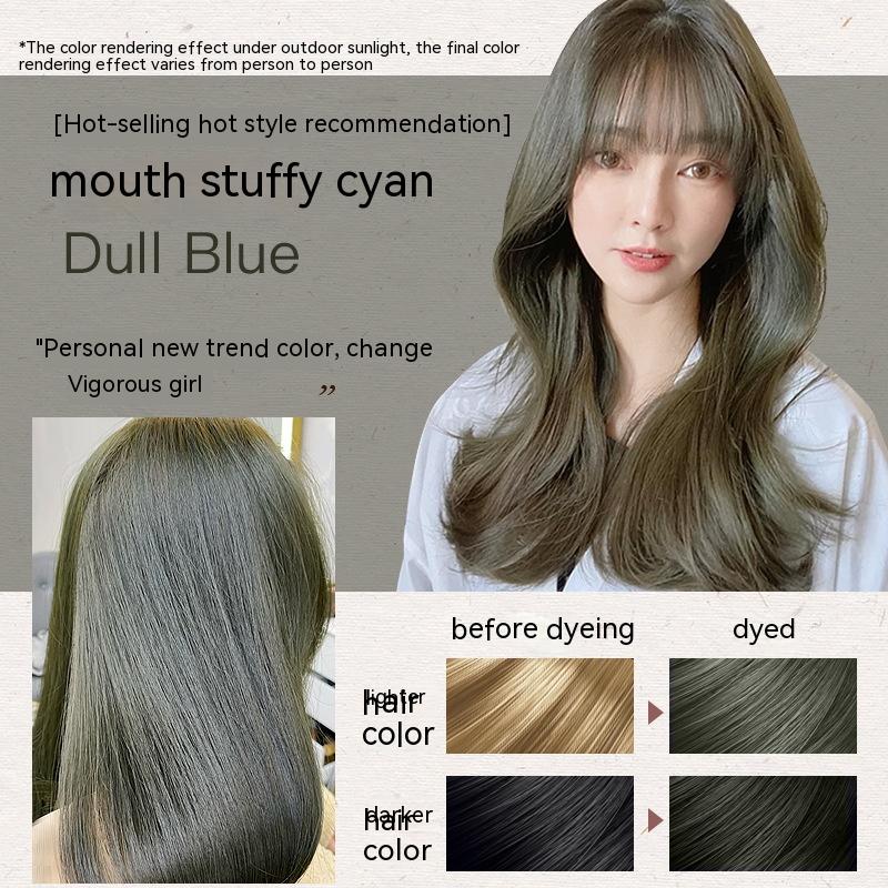 Ammonia-free Hair Color Paste Monochrome Paste Cover White Hair Multi-segment Color One-step Black Tea Gray Blue Black Hair Dye