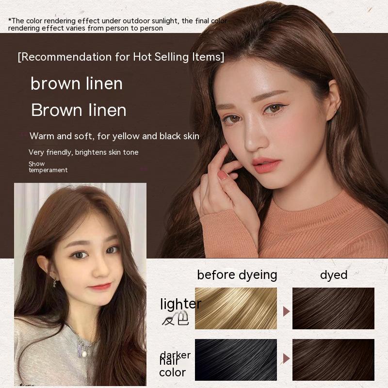 Ammonia-free Hair Color Paste Monochrome Paste Cover White Hair Multi-segment Color One-step Black Tea Gray Blue Black Hair Dye