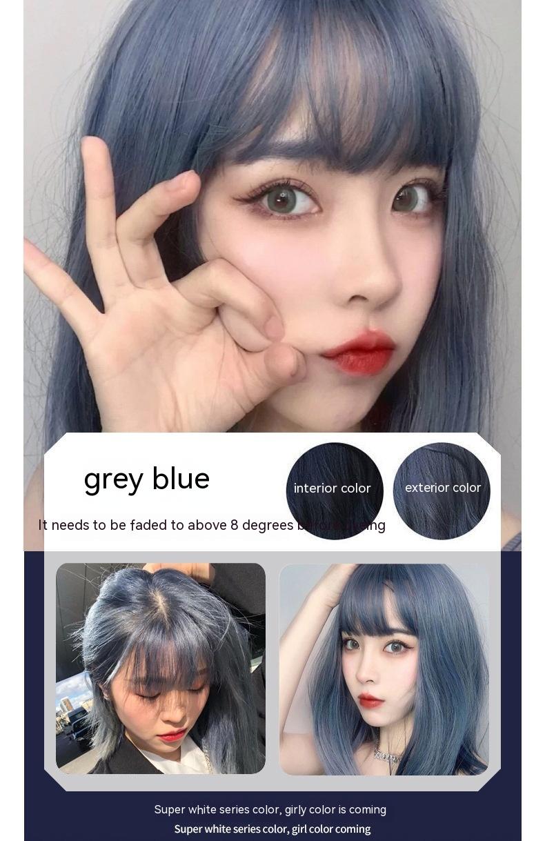 Ammonia-free Hair Color Paste Monochrome Paste Cover White Hair Multi-segment Color One-step Black Tea Gray Blue Black Hair Dye