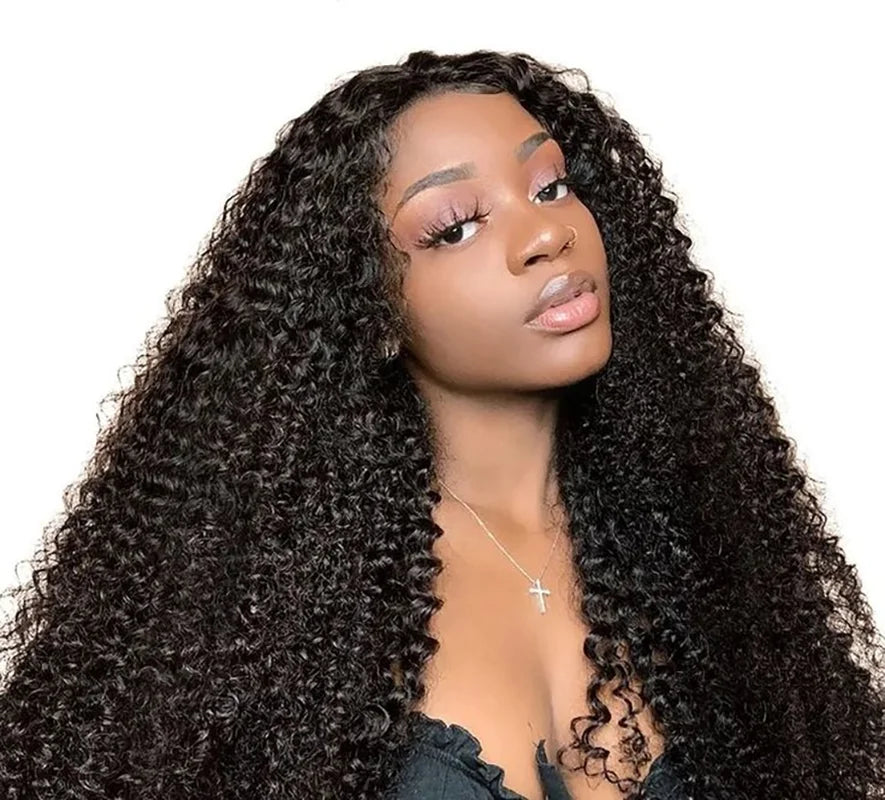 ISEE Hair Wear And Go Wigs Pre Cut PrePlucked HD Lace Front Glueless Kinky Curly Wigs Human Hair Deep Curly Wigs Ready To Wear