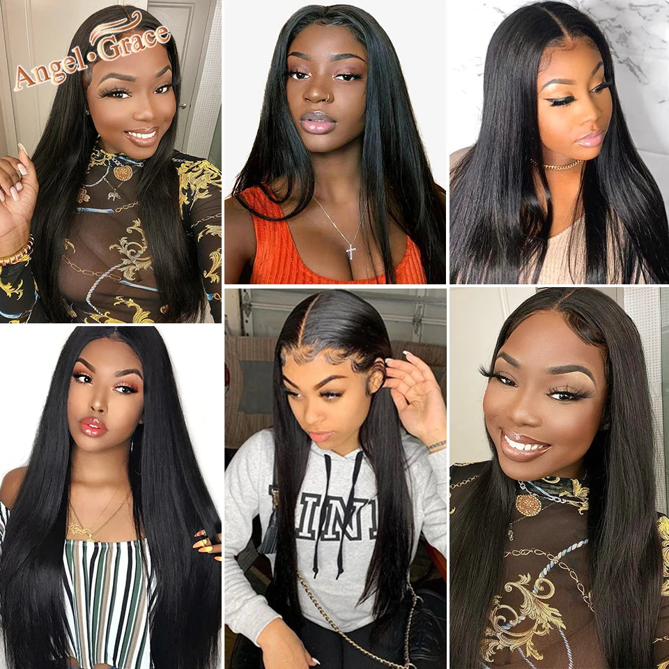 Brazilian Straight Hair Bundles 1/3/4 PCS/lot 28 30inch 100% Human Hair Weave Bundles Remy Hair Extensions Angel Grace Hair