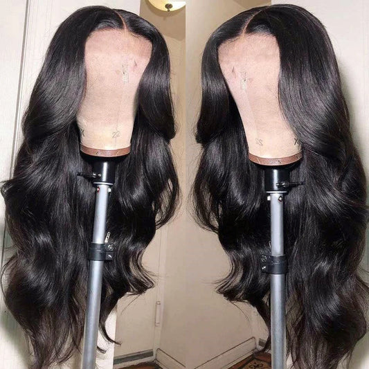13x4 Body Wave Lace Front Wig Brazilian Human Hair 13x6 Transparent Lace Frontal Wigs 30 32 Inch Glueles Bouncy For Black Women