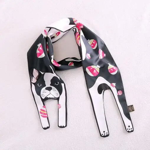 ON-SALE 2022 New Design Silk Scarf 3D Animals Shape Cat Tiger Women Bag Child Headband Decoration Handbag Hair Wrist lady tie