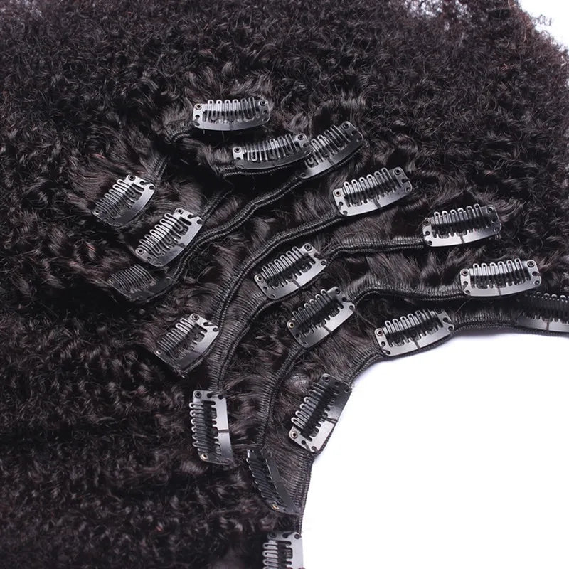 Kinky Curly Clip Ins 4B 4C Clip In Hair Extensions Human Hair Afro Kinky Curly Clip In Human Hair Extensions For Black Women