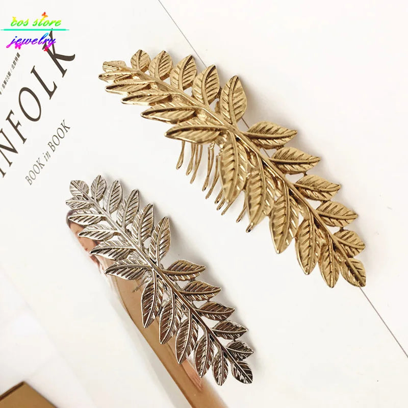 Unique Vintage Leaves Bun Top Hair Comb Vintage Wedding Hair Accessories Bijoux