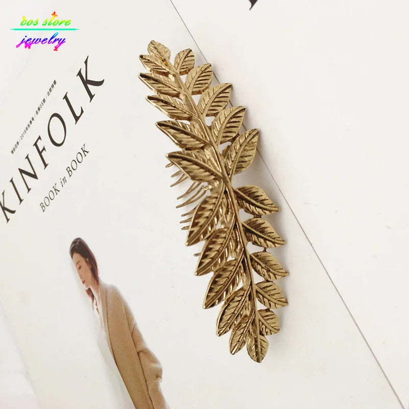 Unique Vintage Leaves Bun Top Hair Comb Vintage Wedding Hair Accessories Bijoux