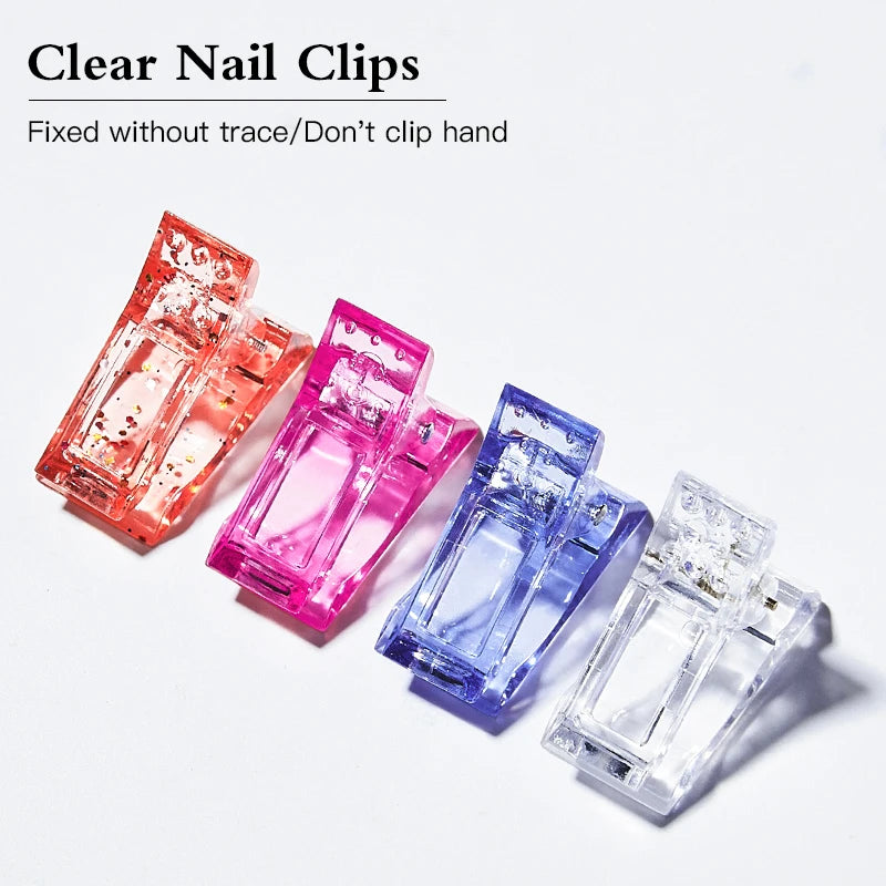 1/5/10pcs Acrylic Nail Clip Finger nail Extension UV Clamps Quick Building Nail Tips Clips Tools For French False Nail Design