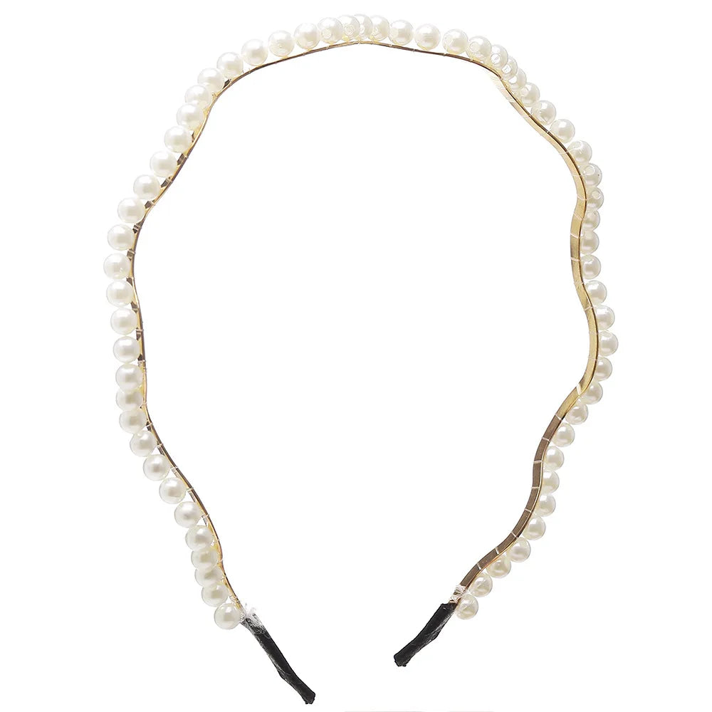 Yobest Fashion 2021 New Elegant Full Pearls Hairbands for Women Sweet Headband Hair Bundle Lady Hair Hoops Accessories