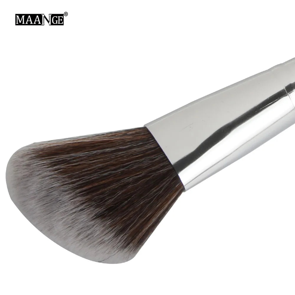 MAANGE 1Pcs Big Angled Top Loose Powder Makeup Brush Foundation Contour Blusher Face Cheek Cosmetic Beauty Make Up Brush Tool