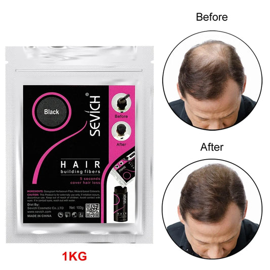 Beauty Salon Regrowth Keratin Hair Fiber Keratin Spray Thinning Hair Loss Conceal Styling Powders Dye Extension 10color 1000g