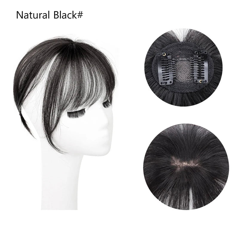 Thin 3D Air Hair Bangs Straight Neat Bangs Clip In Hair Extensions Topper Bangs 3D Bangs Invisible Seamless Head Hair Wig