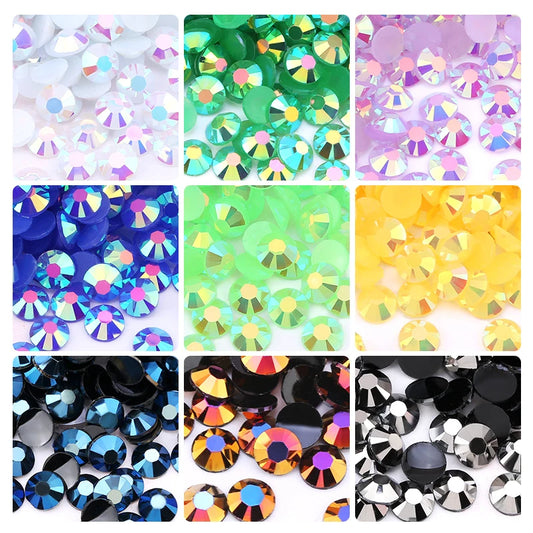 Candy Color AB 10000pieces/bag 4mm Flatback Resin Rhinestones for Nail Art Mobile Phone Diy Free shipping