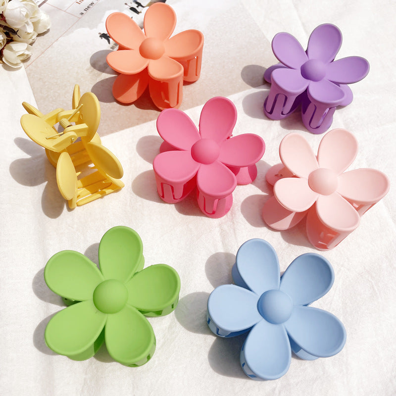 Summer Candy Color Frosted Flower Hair Clip