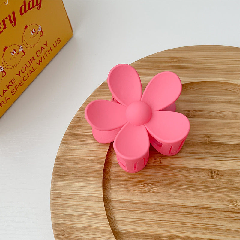 Summer Candy Color Frosted Flower Hair Clip