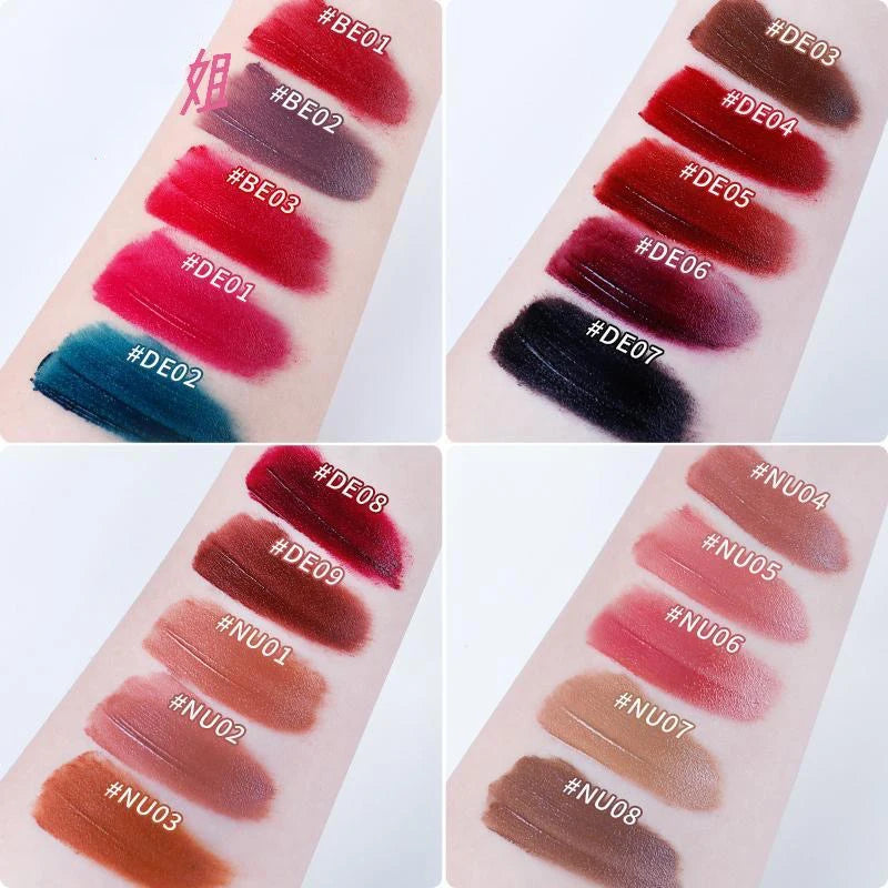 Kaleidos Lipstick Lip Cream Matte Velvet Nude Colours Lip Mud Waterproof Lip Gloss