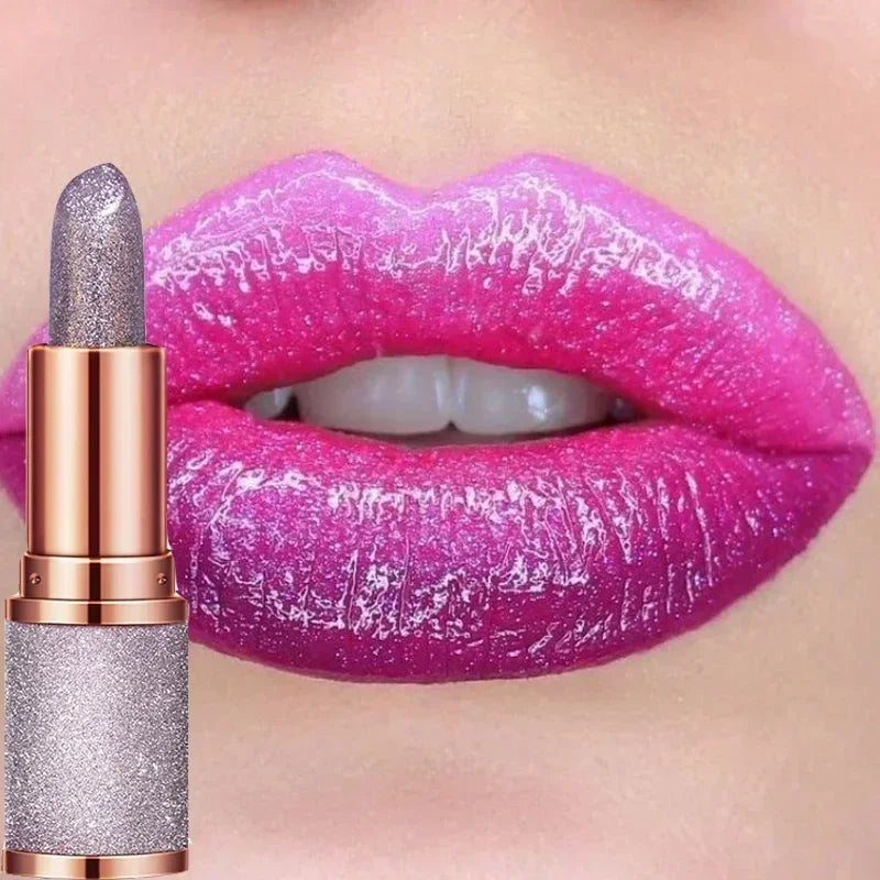 Glitter Lipstick Temperature Color Changing Lipsticks Long Lasting Moisturizing Velvet Matte Lip Tint Red Pink Sexy Lips Makeup