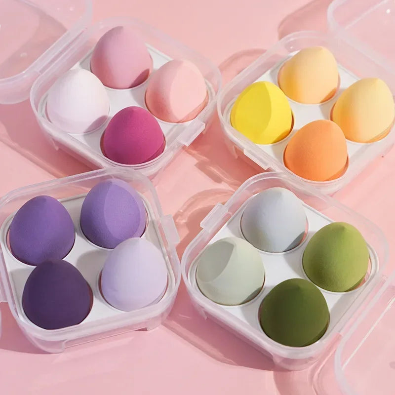 4pcs/bag Fashion Make Up Blender Cosmetic Puff Makeup Sponge Foundation Powder Sponge Beauty Tool Makeup Tool Accessories Makeup