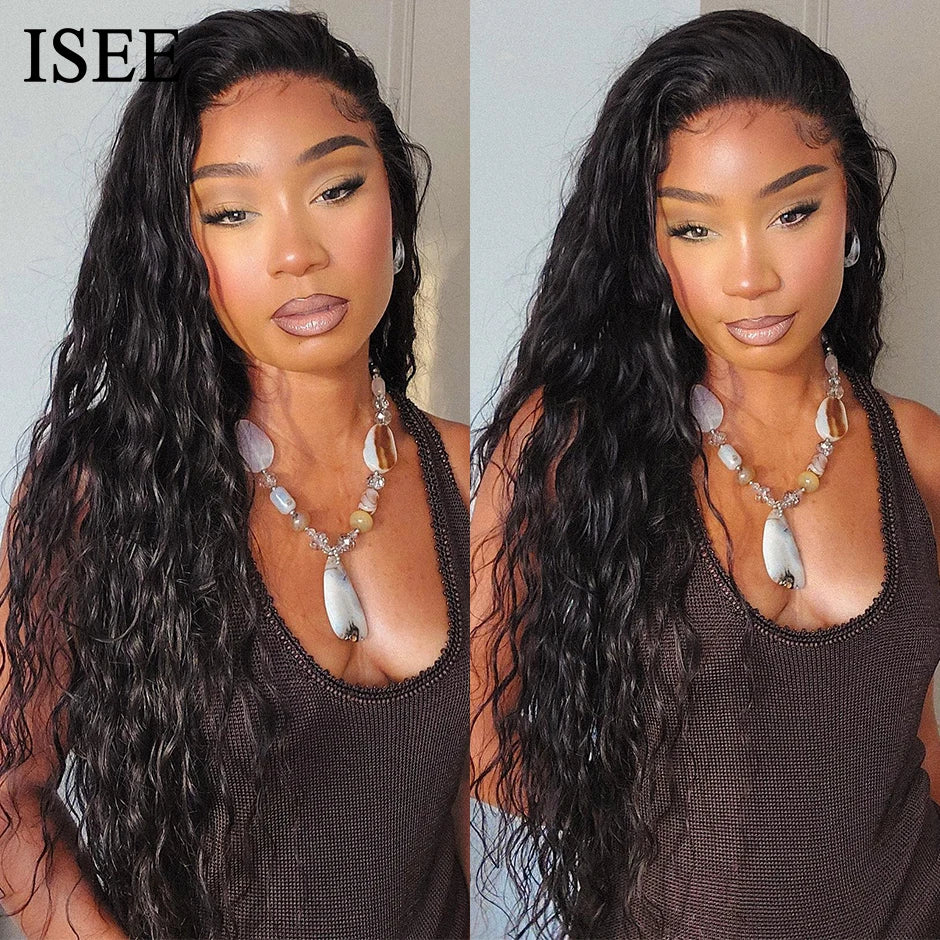 Mongolian Loose Deep Wave Lace Front Wigs For Women Loose Wave Lace Frontal Wig 100% Human Hair Wigs ISEE HAIR Wigs