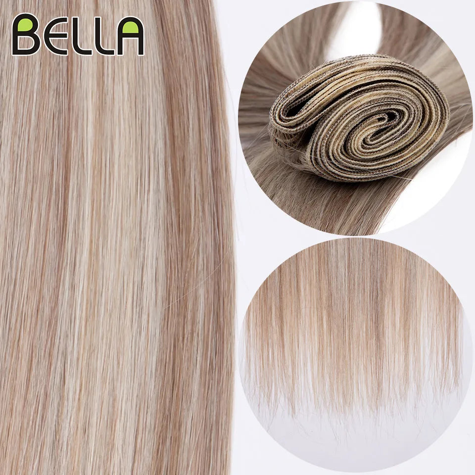 Bella 26 inch Yaki Straight Hair Extensions Salon Synthetic Hair Bundles High Temperature Fiber Ombre Blonde Hair Free Shipping