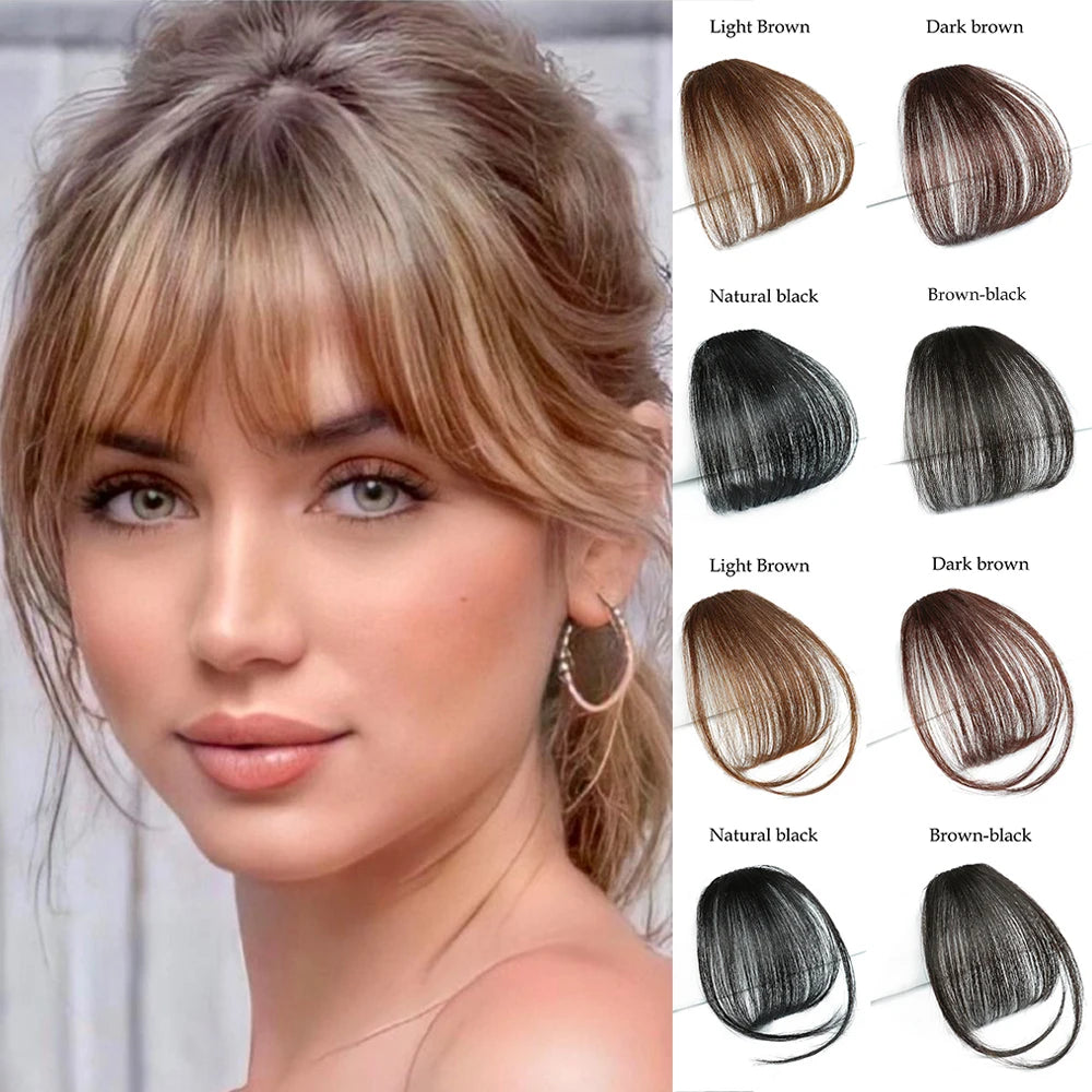 Fake Air Bangs Synthetic Hair Fake Fringe Natural False Hairpiece Hair Styling Hair Clip-In Extension Women Clip In Bangs Tools