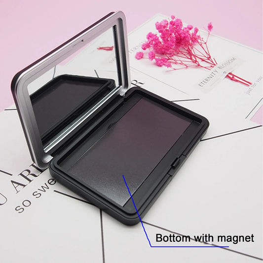 1Pc Matte Black Empty Magnetic Cosmetics Palette Eyeshadow Blusher DIY Beauty Makeup Box Glitter Makeup Dispensing Vacia Box