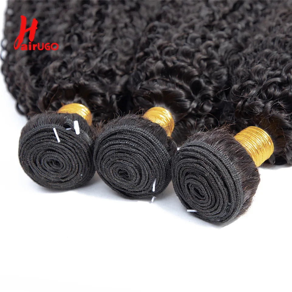 Afro Kinky Curly Bundles Brazilian 1/3 Afro Kinky Human Hair Bundles Deal 8-28" Hair Extensions Curly Human Hair Weave For Women