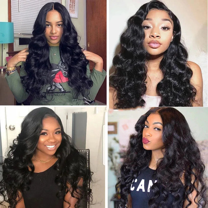 12A Raw Indian Loose Wave Hair Bundles Virgin Human Hair 1/3/4 /PCS Natural Black Hair Extensions Wholesale For Black Women