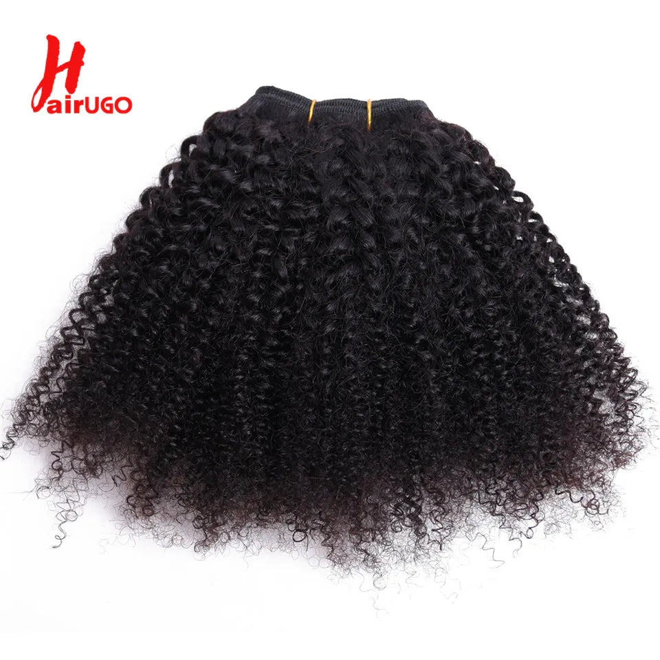 Afro Kinky Curly Bundles Brazilian 1/3 Afro Kinky Human Hair Bundles Deal 8-28" Hair Extensions Curly Human Hair Weave For Women