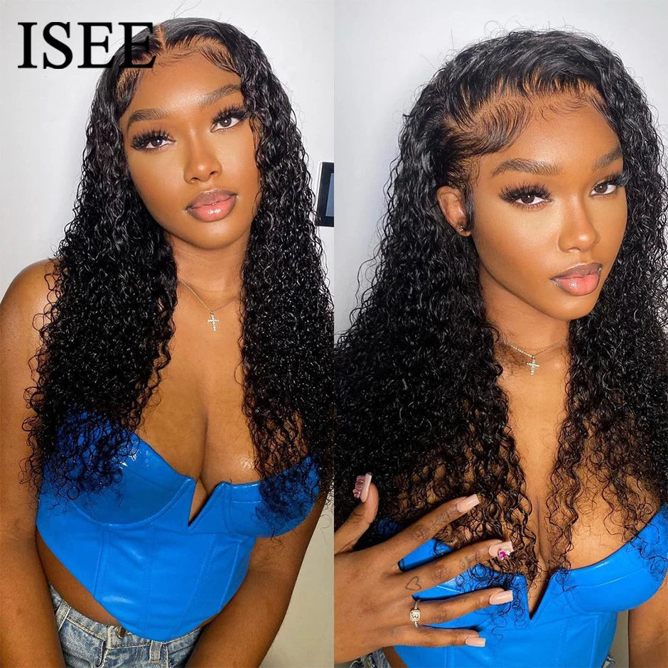 ISEE HAIR Brazilian Kinky Curly Hair Remy Human Hair Weave Bundles Natural Color Can Order 1/3/4 Bundles Curly Hair Extensions