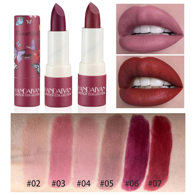 8 Colors Matte Velvet Makeup Lipstick Waterproof Long Lasting Lip Stick Sexy Red Pink Nude Lipsticks Women Cosmetics Makeup YZL1