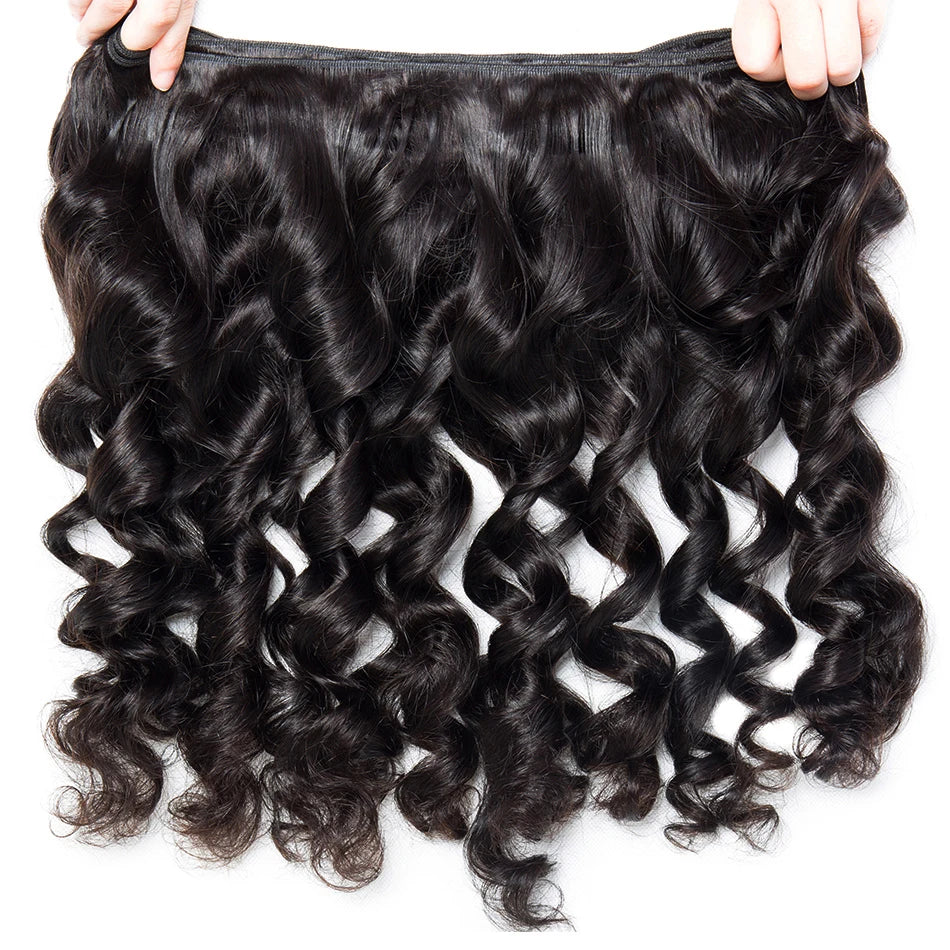 12A Raw Indian Loose Wave Hair Bundles Virgin Human Hair 1/3/4 /PCS Natural Black Hair Extensions Wholesale For Black Women