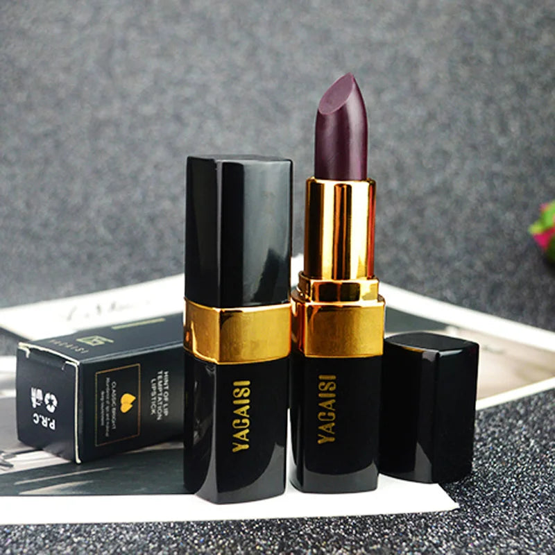 Rose extract black lipstick Sexy Red Lip Color changing Waterproof Makeup Long Lasting Matte Lipstick Moisturizer lip balm 1Pcs