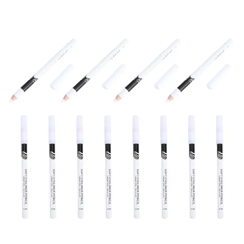 12pcs Soft Eyeliner Pencil Highlighter Eyeliner Pen Eyeshadow Pencil White Eyeliner Pencil Makeup Pen