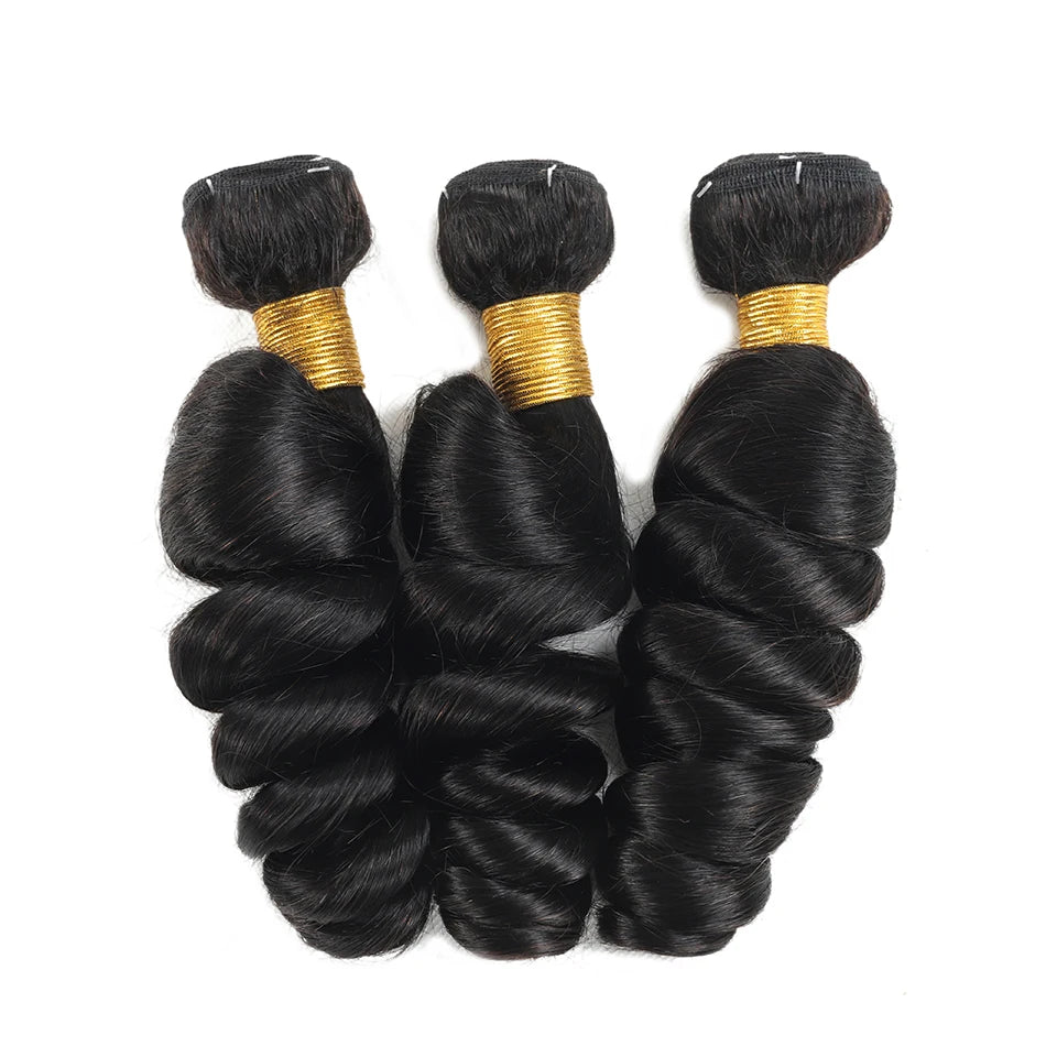 12A Raw Indian Loose Wave Hair Bundles Virgin Human Hair 1/3/4 /PCS Natural Black Hair Extensions Wholesale For Black Women