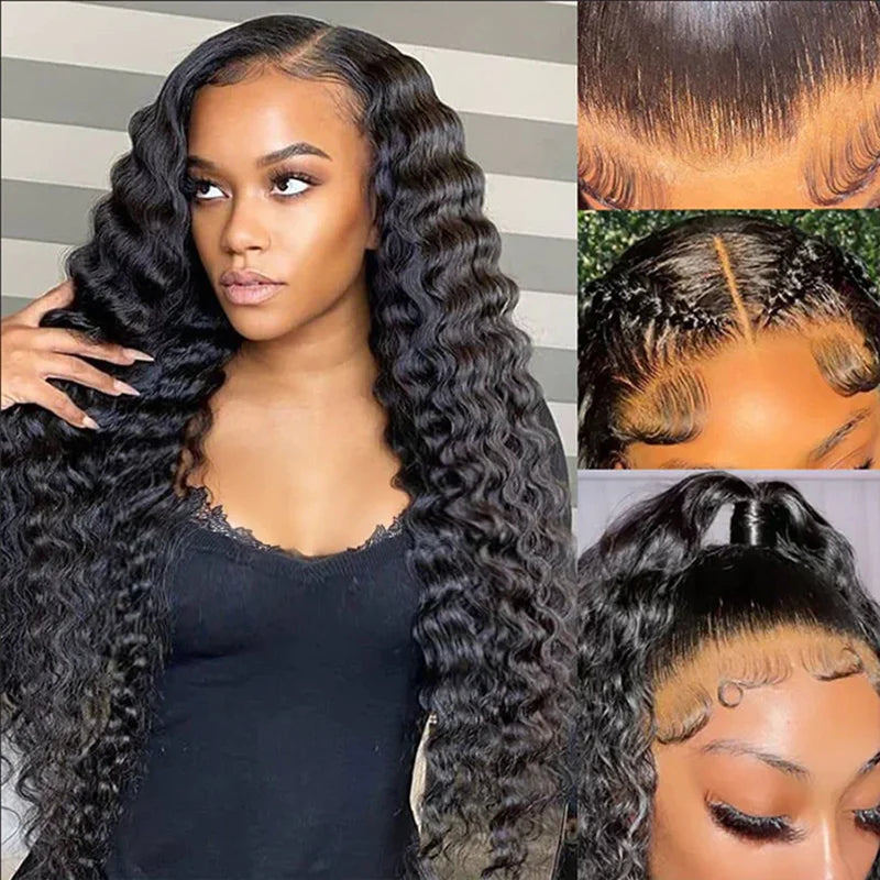 Wear And Go ISEE Hair Loose Deep Wave Wig 6x4 HD Lace Front Wig Human Hair PrePlucked Transparent Glueless Wig Ready To Wear