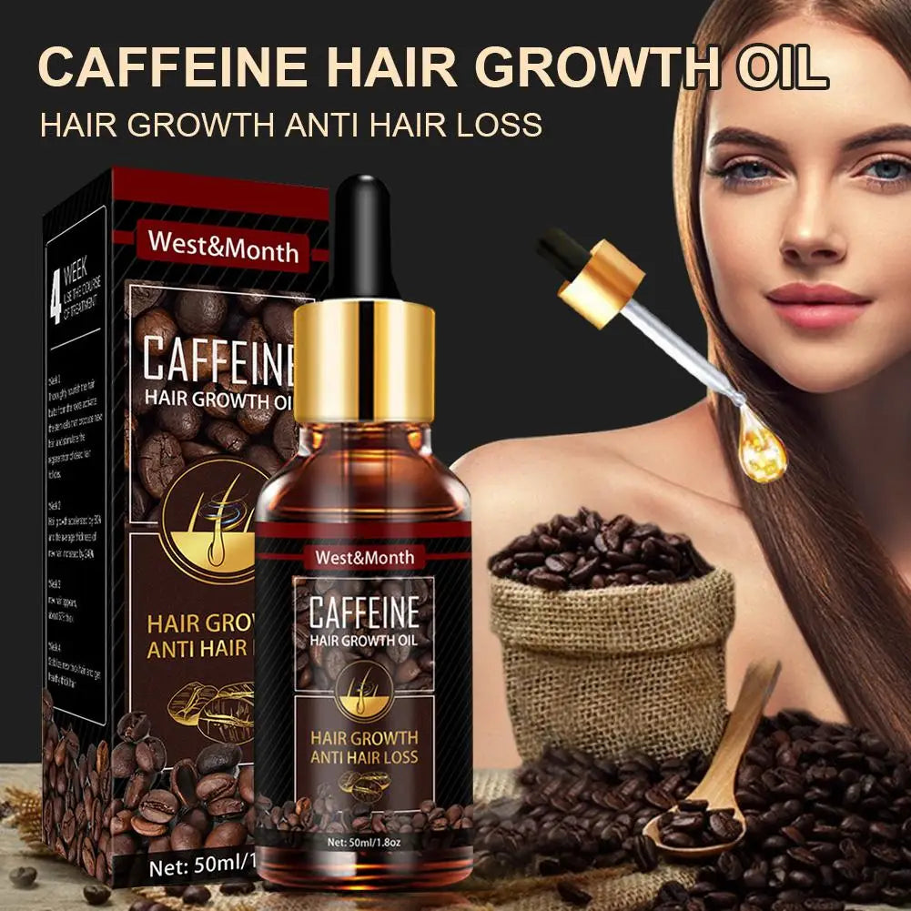 Caffeine Hair Growth Essential Oil Hair Loss Preventation Nourishing Hair Roots Hair Repair Treatment Oil Promote Hair Growth