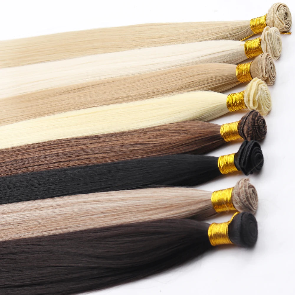 Synthetic Hair Bundles Straight Hair Extensions Heat Resistant Colorful High Temperature Cosplay Brown Blonde Hair Free Shipping