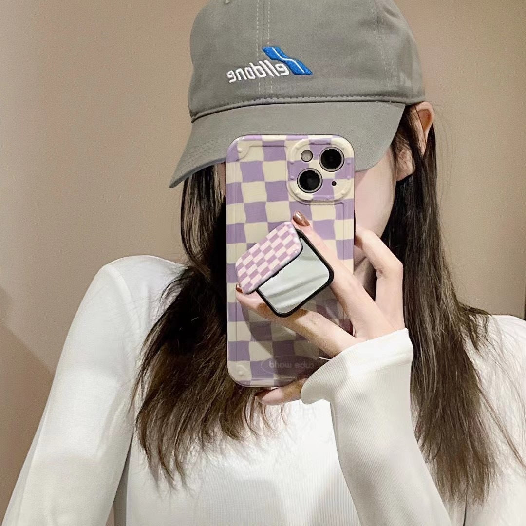 Gentle Color Checkerboard Silicone Phone Case