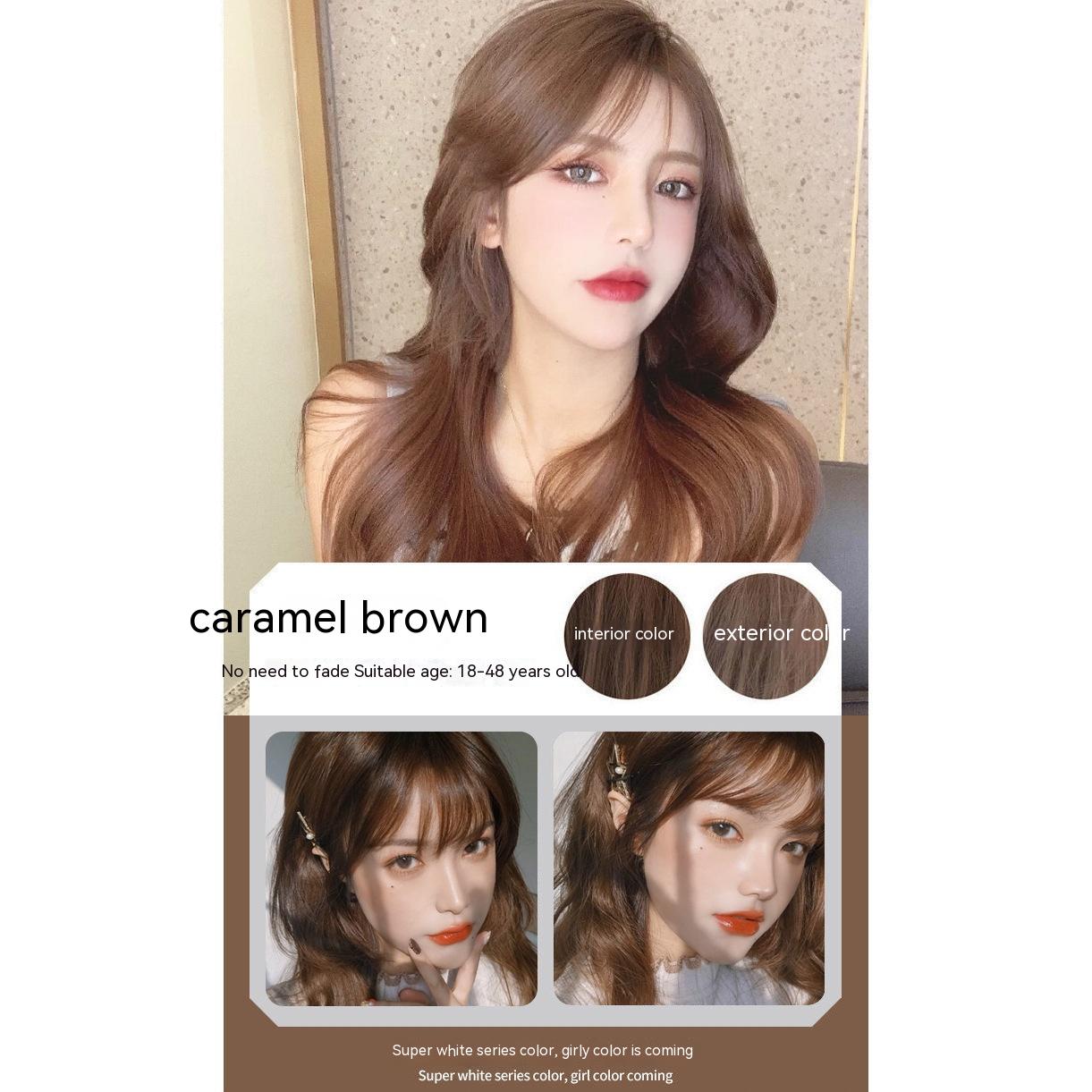 Ammonia-free Hair Color Paste Monochrome Paste Cover White Hair Multi-segment Color One-step Black Tea Gray Blue Black Hair Dye