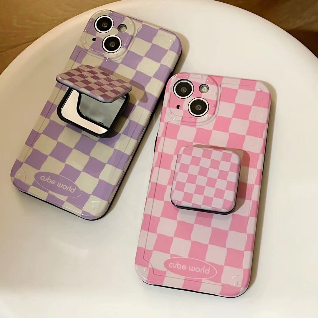 Gentle Color Checkerboard Silicone Phone Case